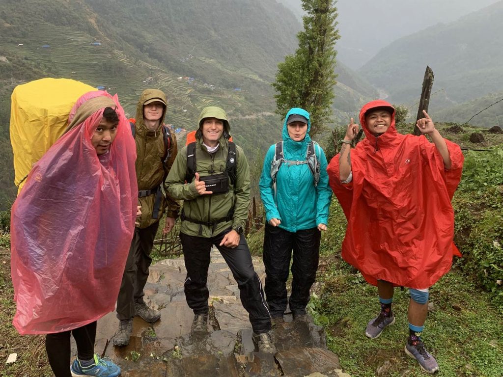 Rainy weather during Annapurna Base Camp trek