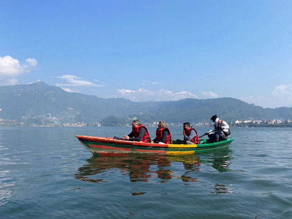 Serenity on Fewa Lake with a peaceful boat ride in Pokhara, Nepal