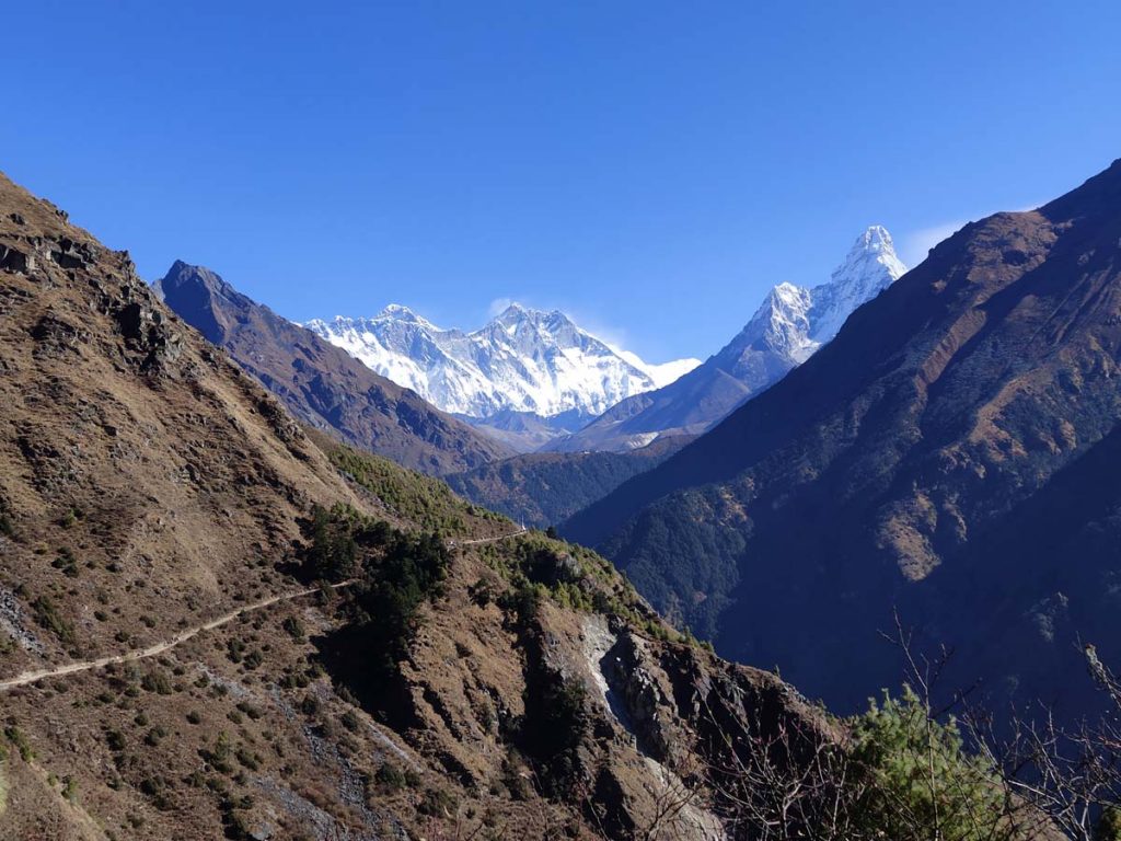 Is Everest Base Camp trekking safe? 4 A clear day on EBC trek