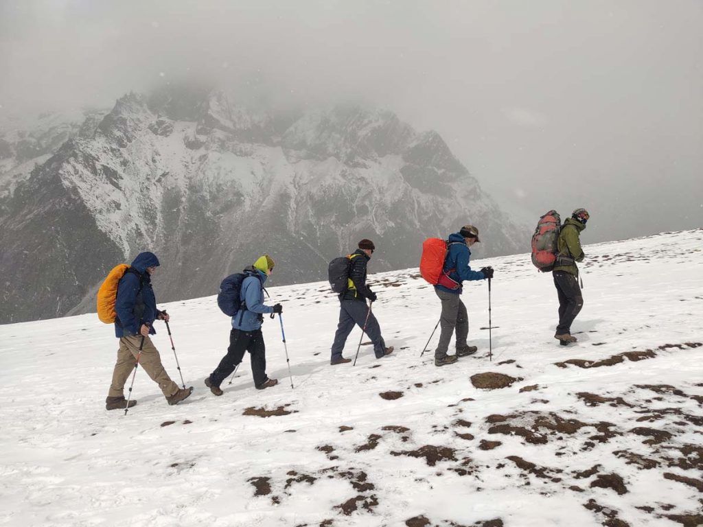 Unpredictable weather during EBC trek