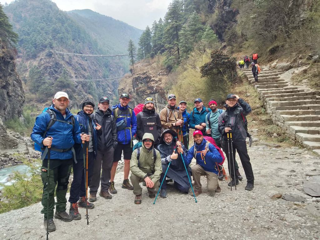 Trekkers on the way to Namche Bazaar