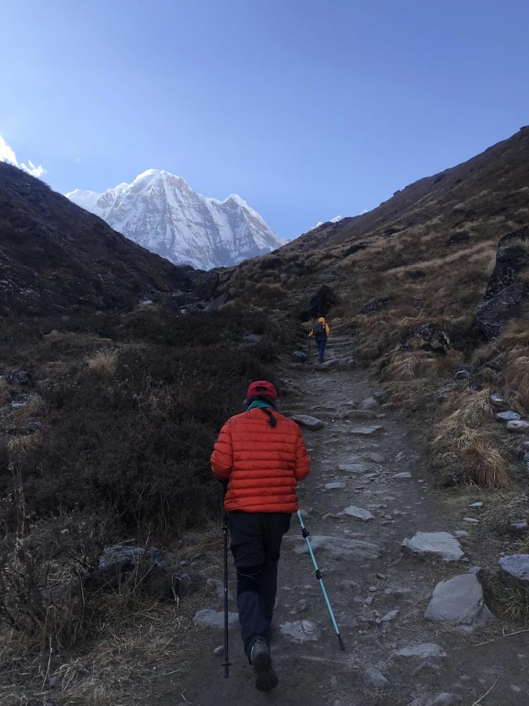 On the trail to Annapurna Base Camp