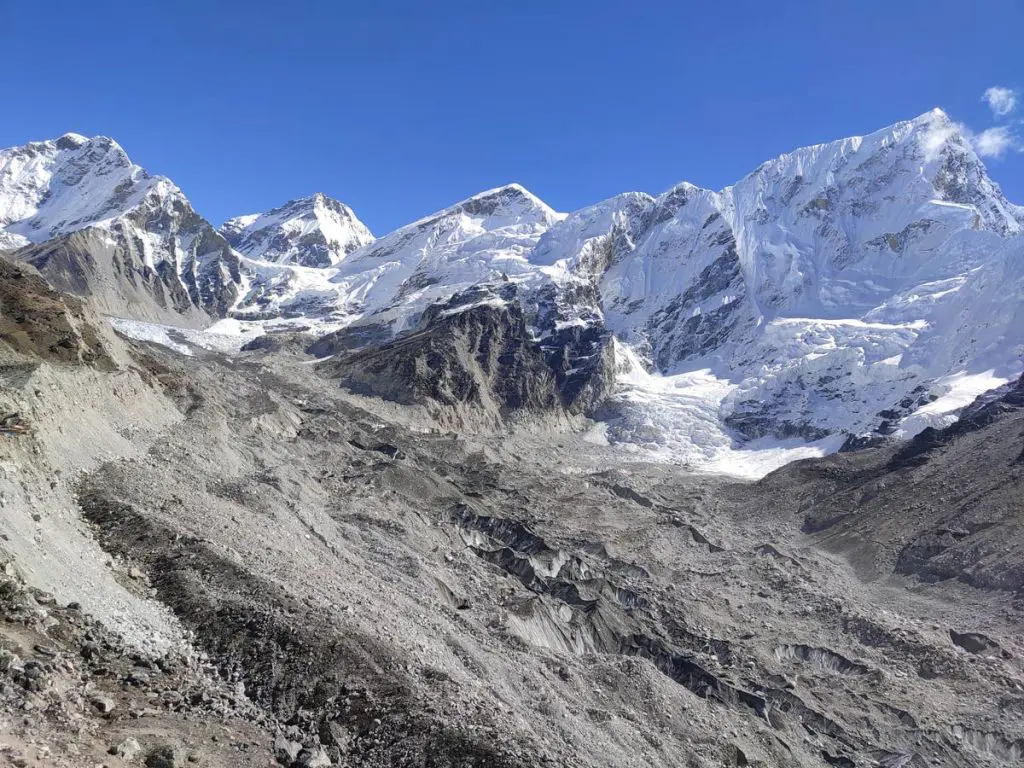Fun Facts About Everest Base Camp Trek 4 A view of Khumbu Glacier