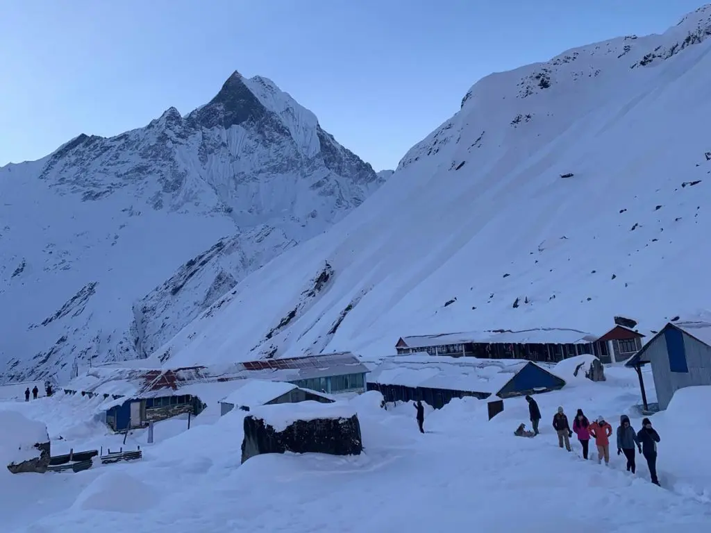 Tackling Annapurna Base Camp Trek Difficulty: What to Keep in Mind 7 Annapurna base camp covered in snow