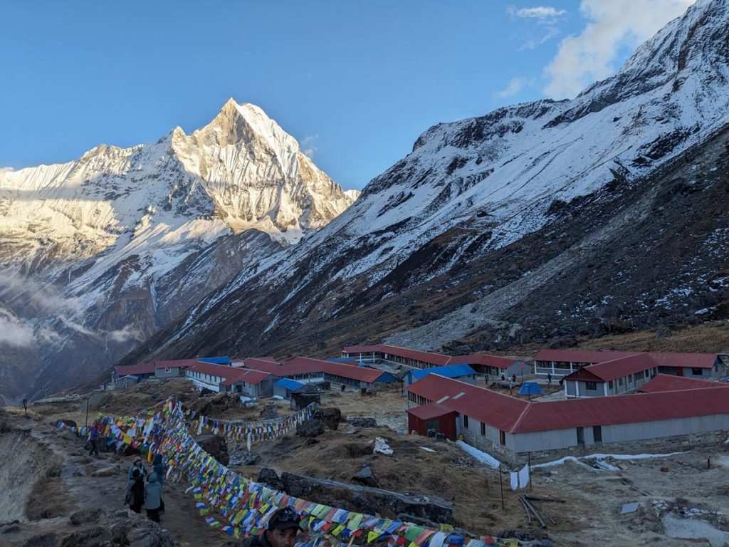 Early morning view of Annapurna base camp