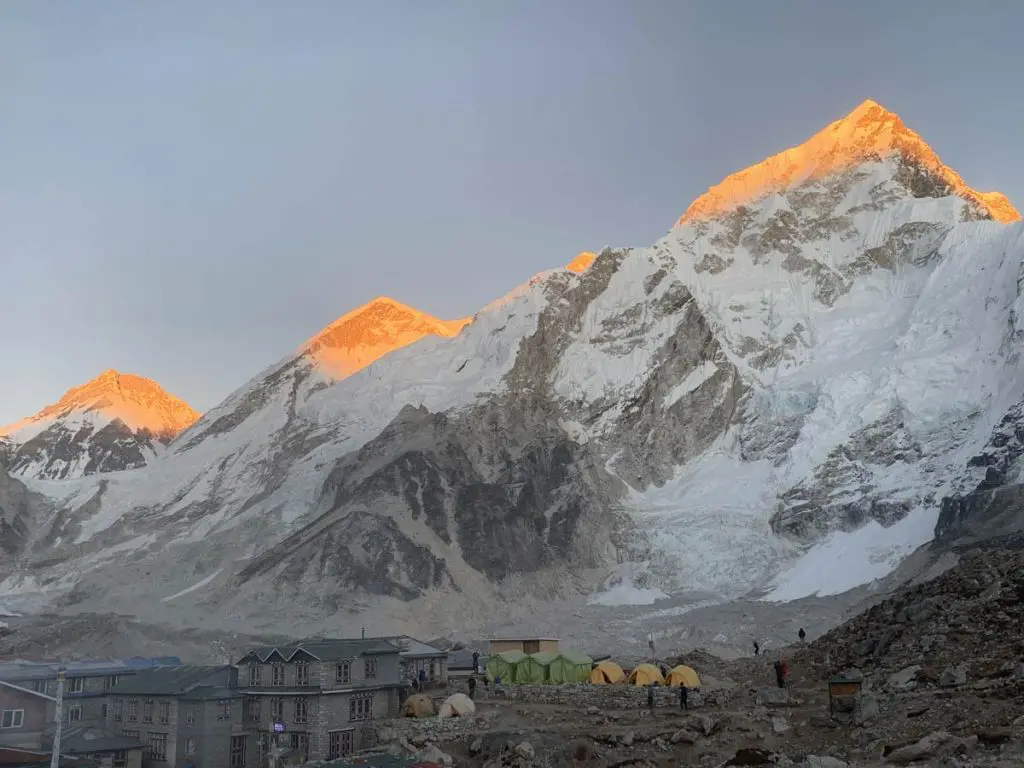 Fun Facts About Everest Base Camp Trek 7 Sunset view of Gorakshep Village