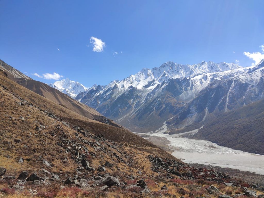 Mountain view from Kyanjing Ri, Langtang Valley Trek