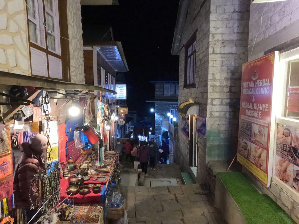 Local market in Namche Bazaar