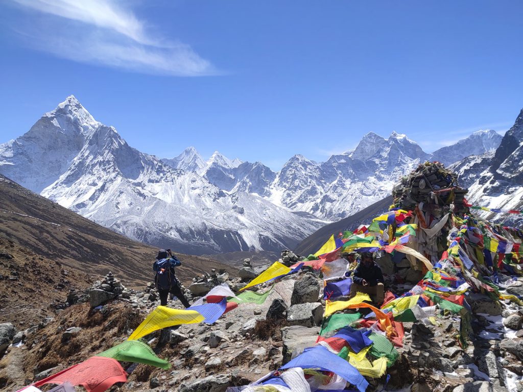 At Thukla Pass: Where mountains meet prayer.