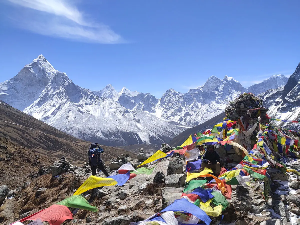 At Thukla Pass: Where mountains meet prayer.