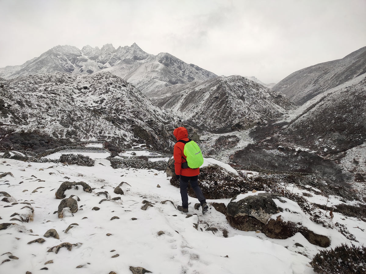 Everest Base Camp Trek in May 4 Traversing snowy paths to Everest Base Camp Trek.
