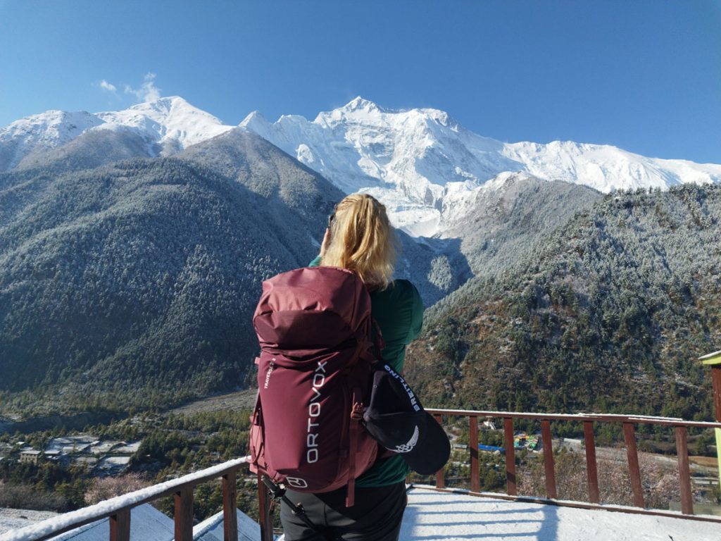 Capturing Annapurna from Pisang Village