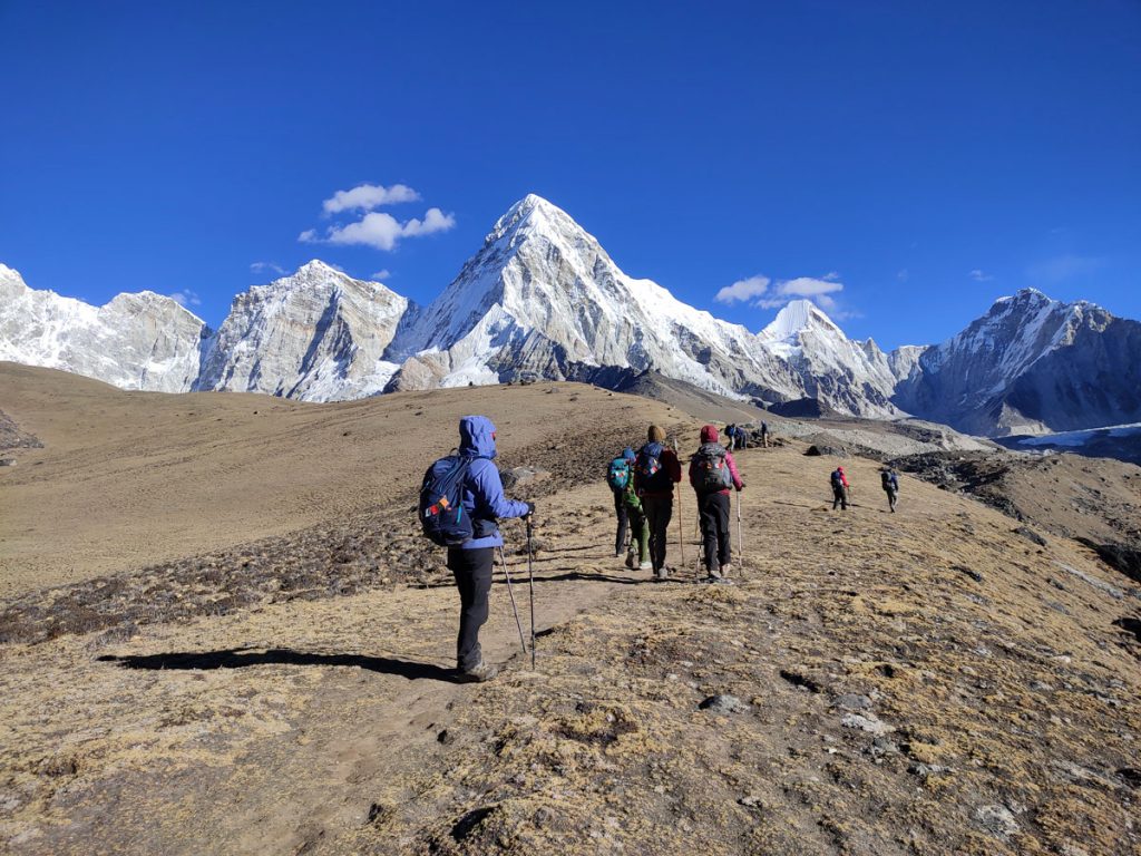 10 of the Best Treks in the World 1 On the trail to Gorakshep with Mt. Pumori in the background