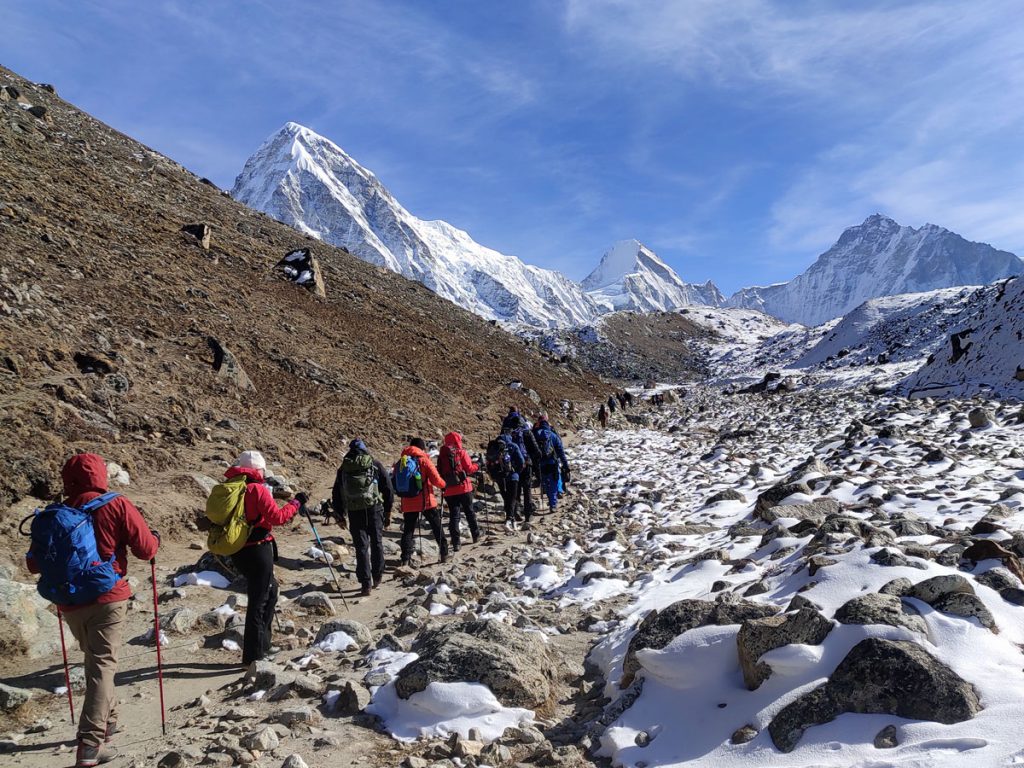 Everest Base Camp vs Gokyo Lakes: Which Trek Should You Choose? 12 Trekkers on EBC Trail