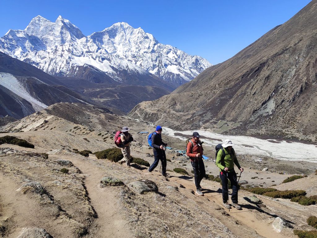 Following the trail, step by step, towards Everest Base Camp