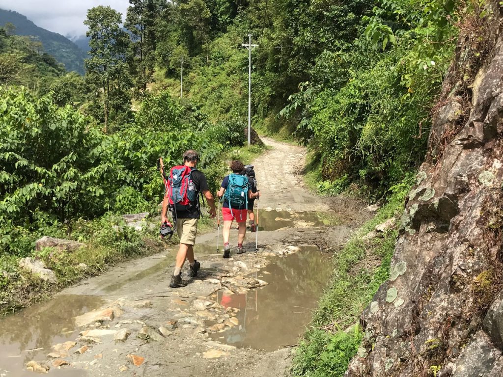 Muddy trail to Ghorepani