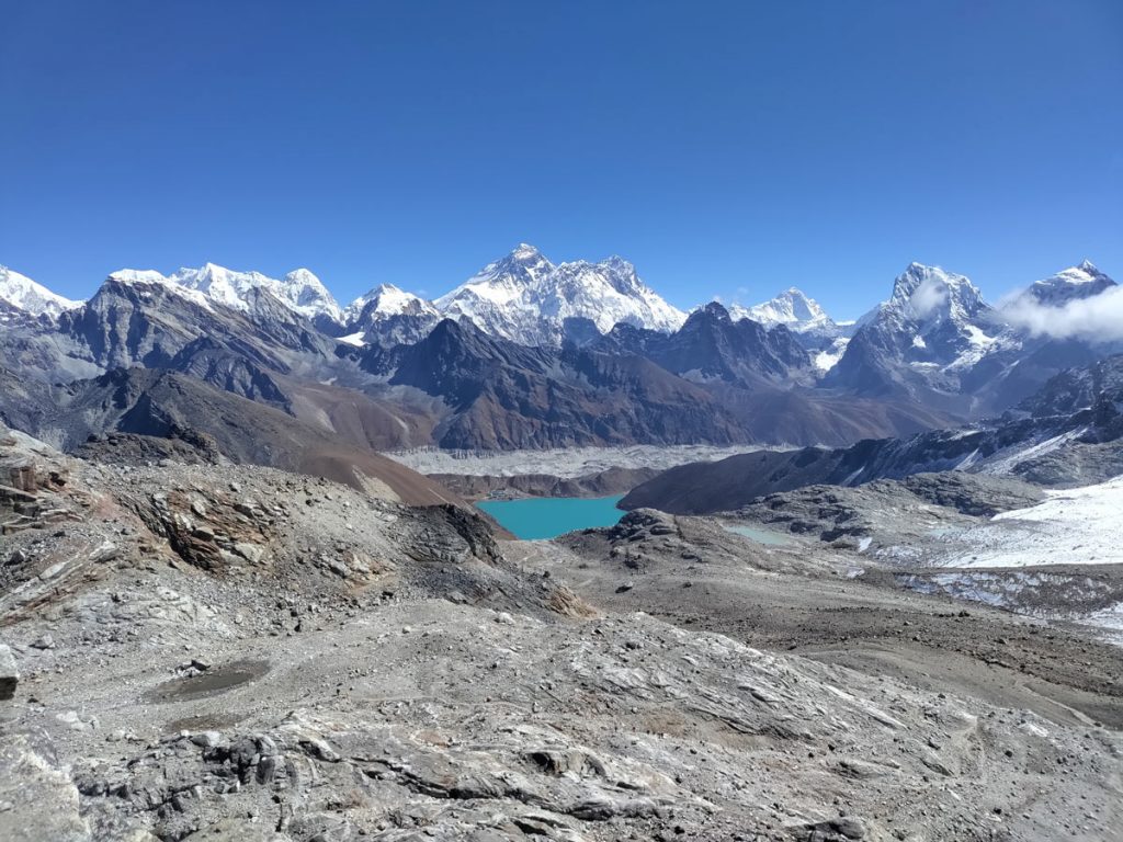 Challenging Treks in Nepal 8 Himalayan Panorama from Renjo La Pass