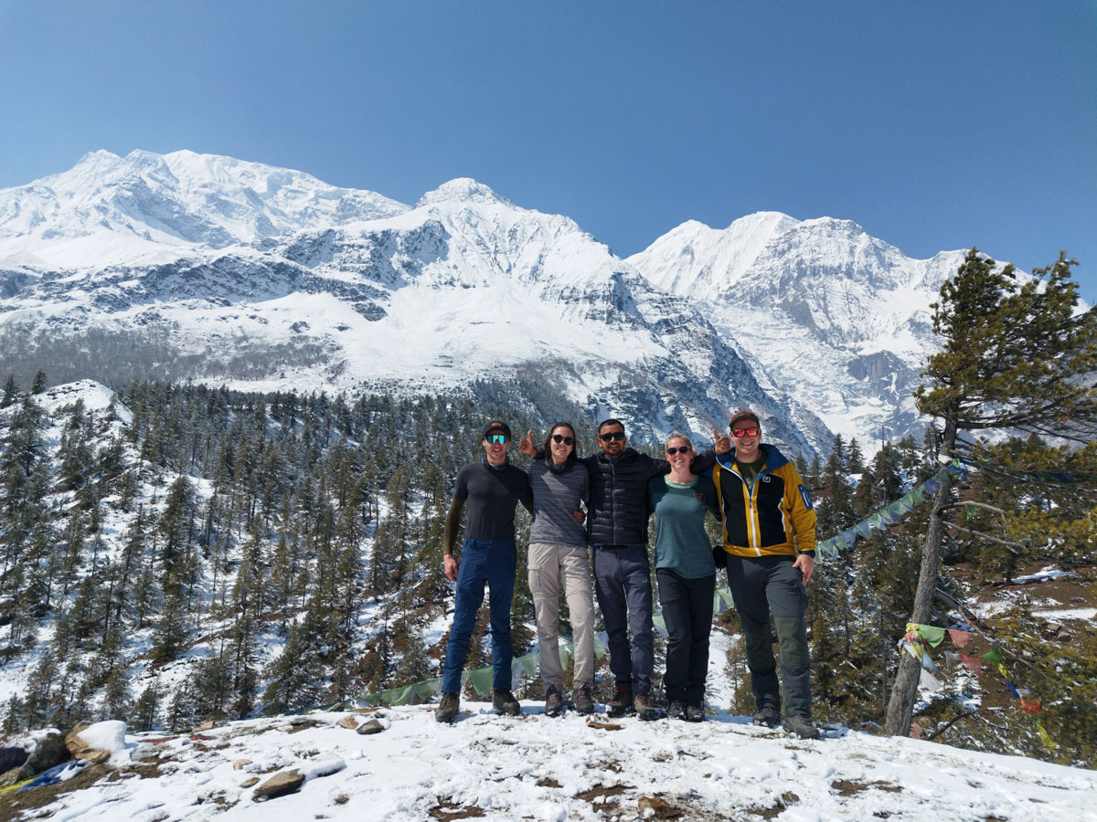 Explore Manang: Best Rest Day Activities on the Annapurna Circuit 3 Trekkers at Manang during acclimatization hike