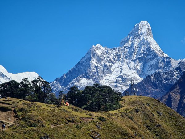A stunning view of Ama Dablam from Hotel Everest View.