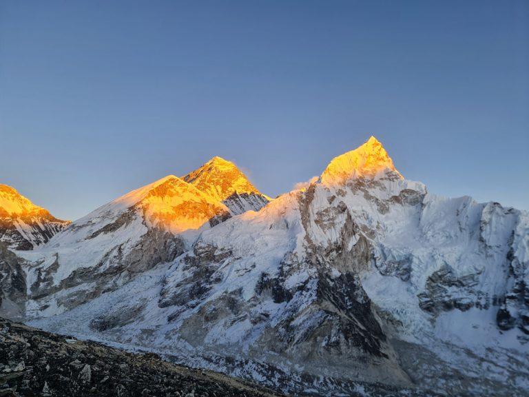 A stunning sunset over Mount Everest from Kala Patthar