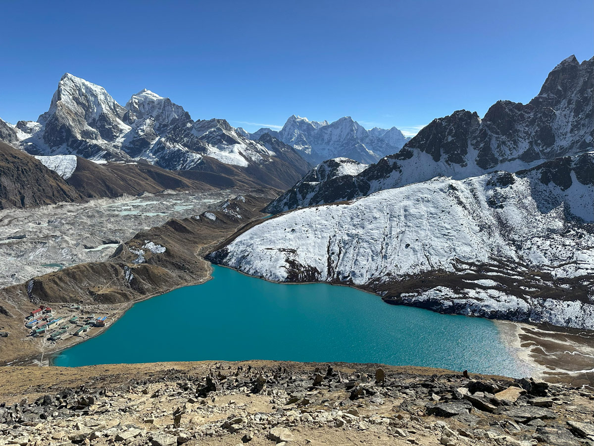 Shimmering Gokyo Lakes and Himalayas
