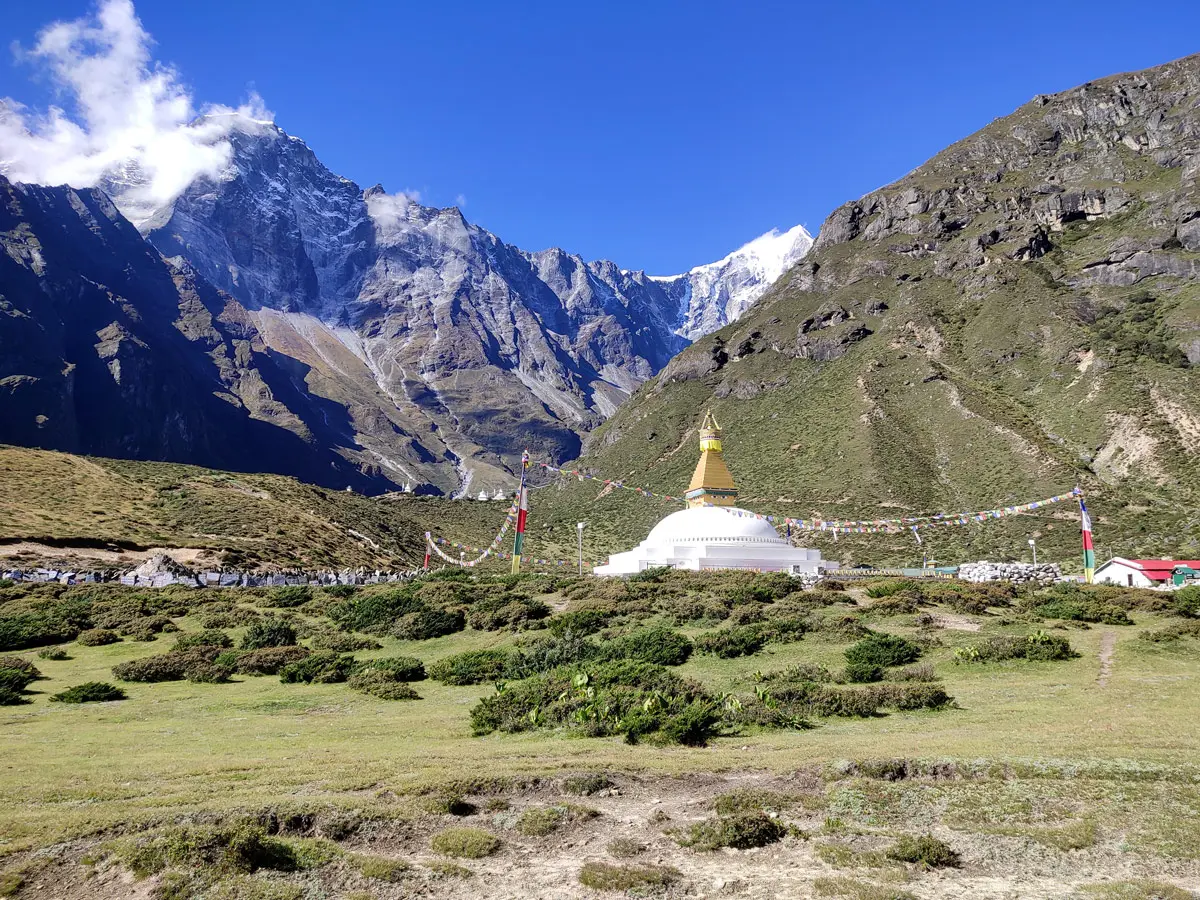 Best Day Hikes from Namche Bazaar 6 Stupa in Thame village