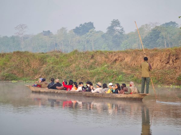 Canoeing in Rapti river