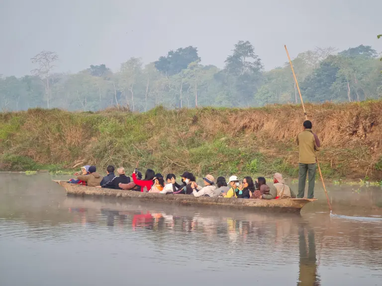 Canoeing in Rapti river