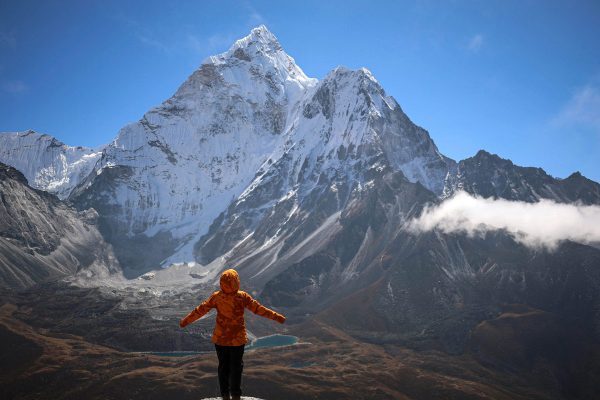 A peaceful moment appreciating Ama Dablam on the EBC trail