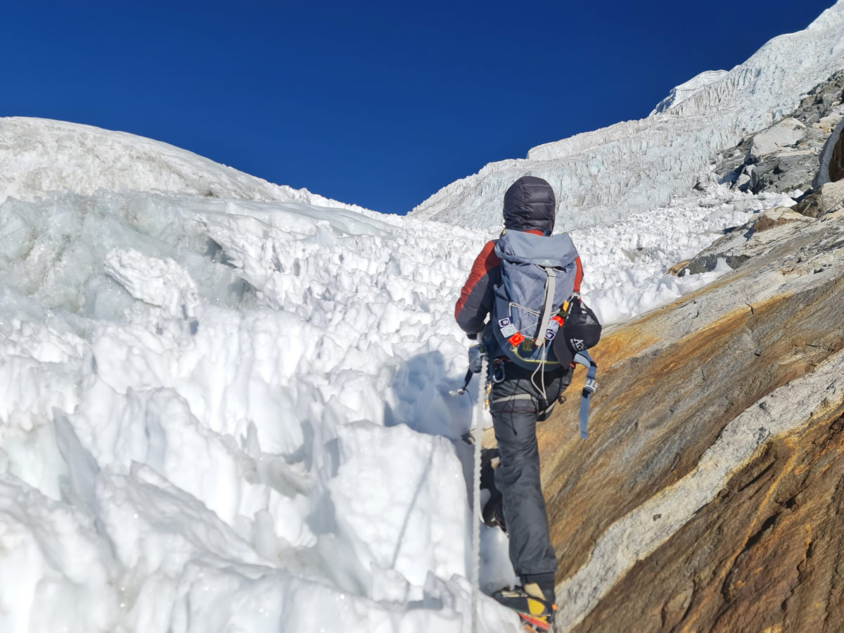 Everything You Need to Know About Mountaineering in Nepal 2 Climbing icy slopes of Lobuche East