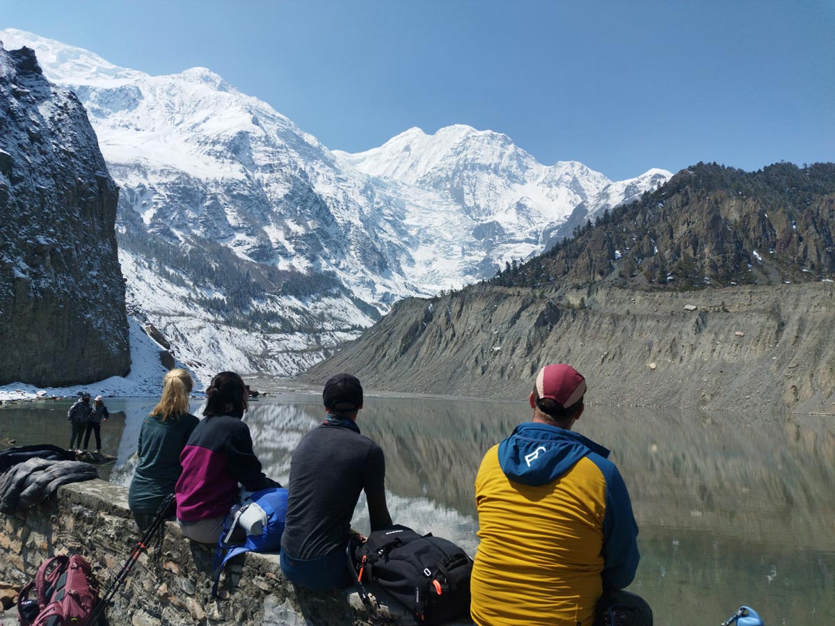 Best Things to Do during Annapurna Circuit Trek 4 Relaxing on the banks of Gangapurna Lake