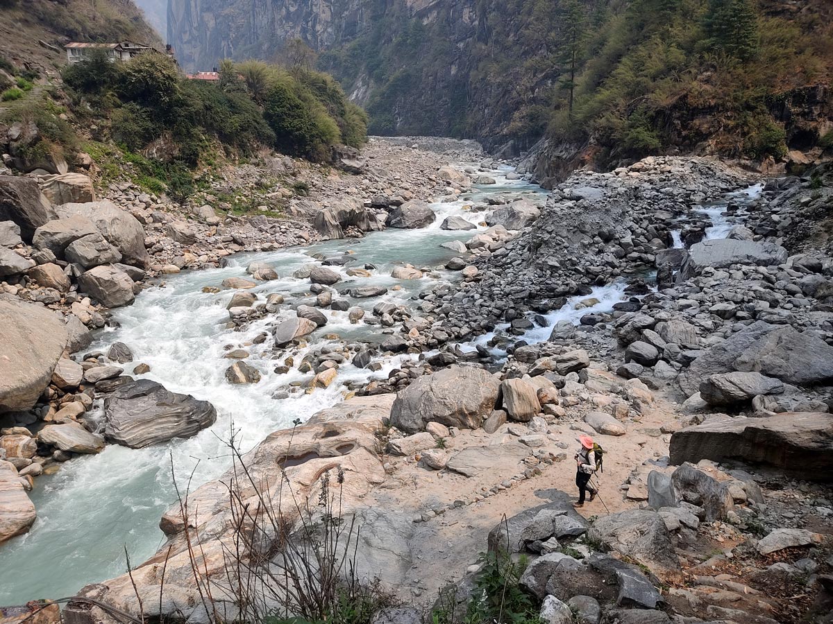 Best Things to Do during Annapurna Circuit Trek 2 Trekking by the Marsyangdi river