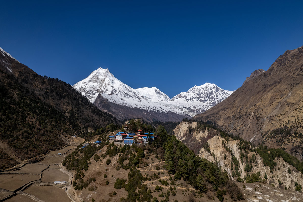 Mt Manaslu on a clear day
