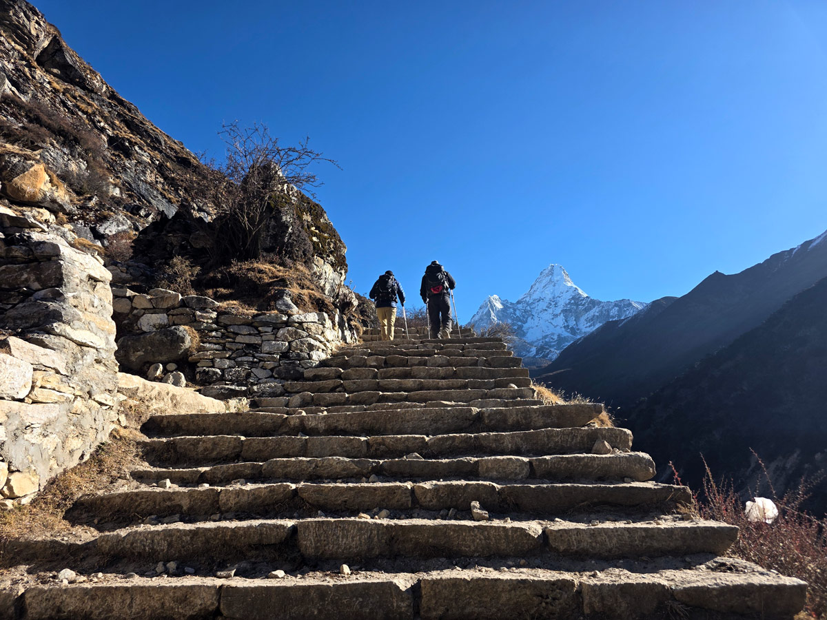 Training Plan for Everest Base Camp Trek 4 Stairs on the way to Pangboche