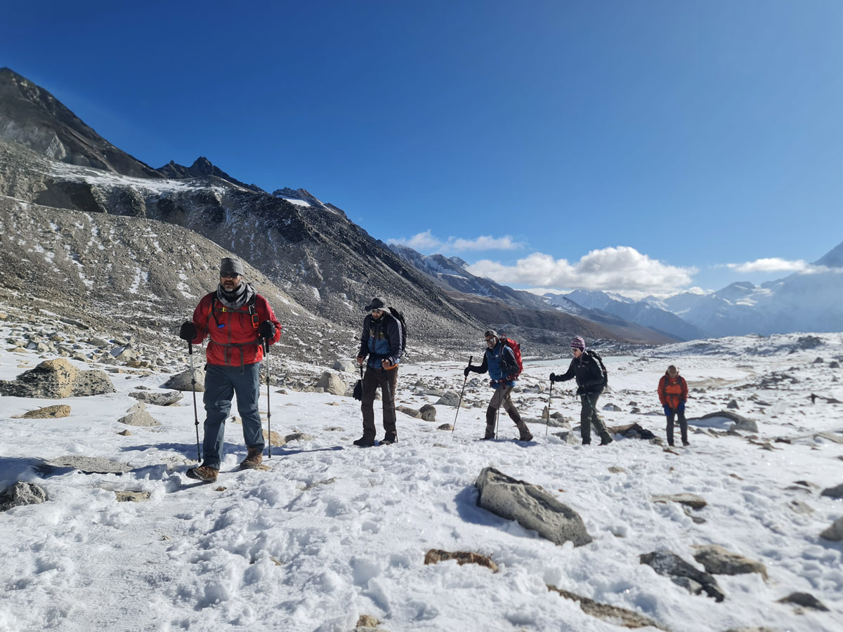 Most Popular Circuit Treks in Nepal 2 Trekking towards Larkya La Pass during Manaslu Circuit Trek
