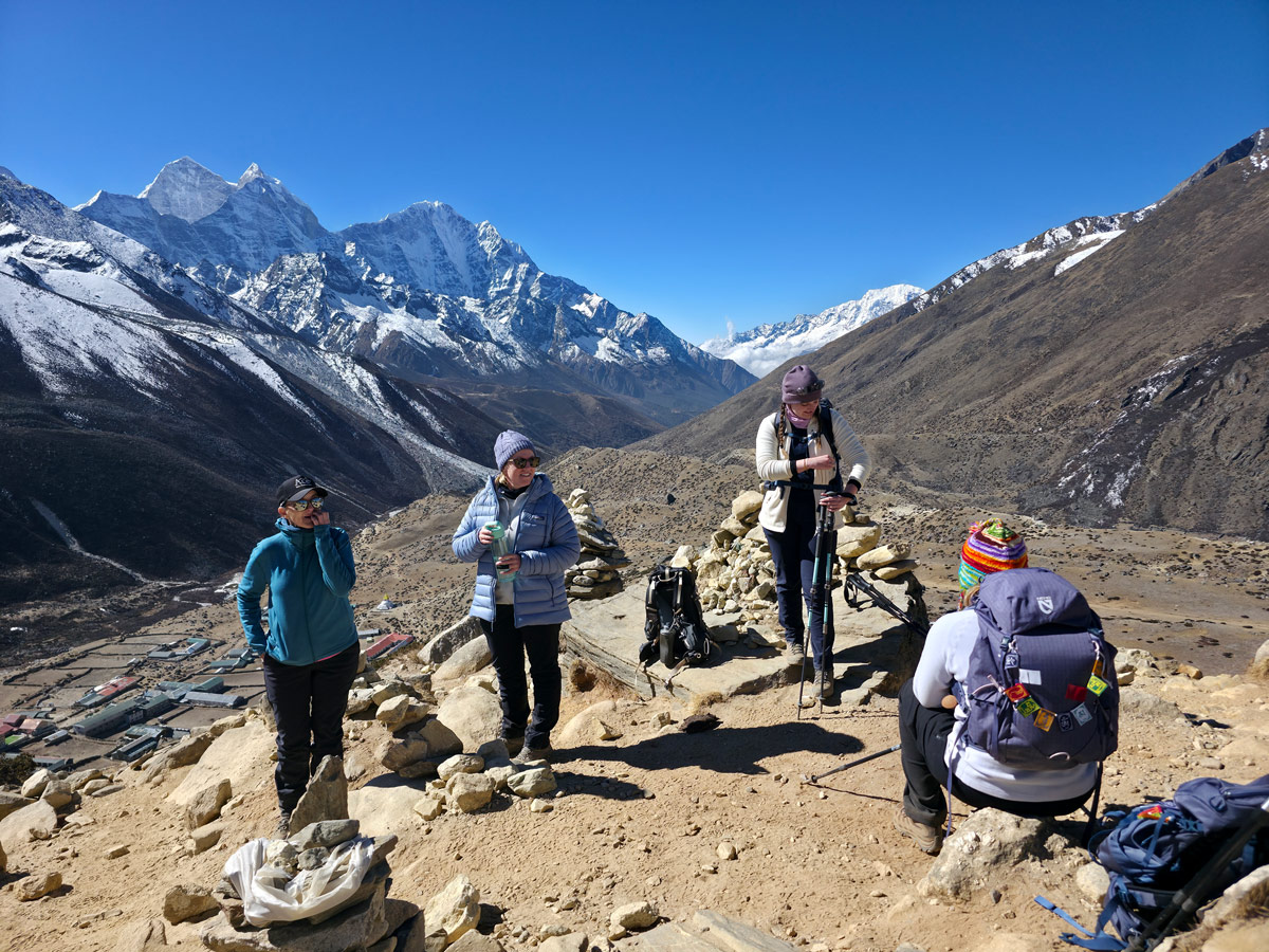 Drinking Water on the Everest Base Camp Trek 3 Water break during EBC Trek