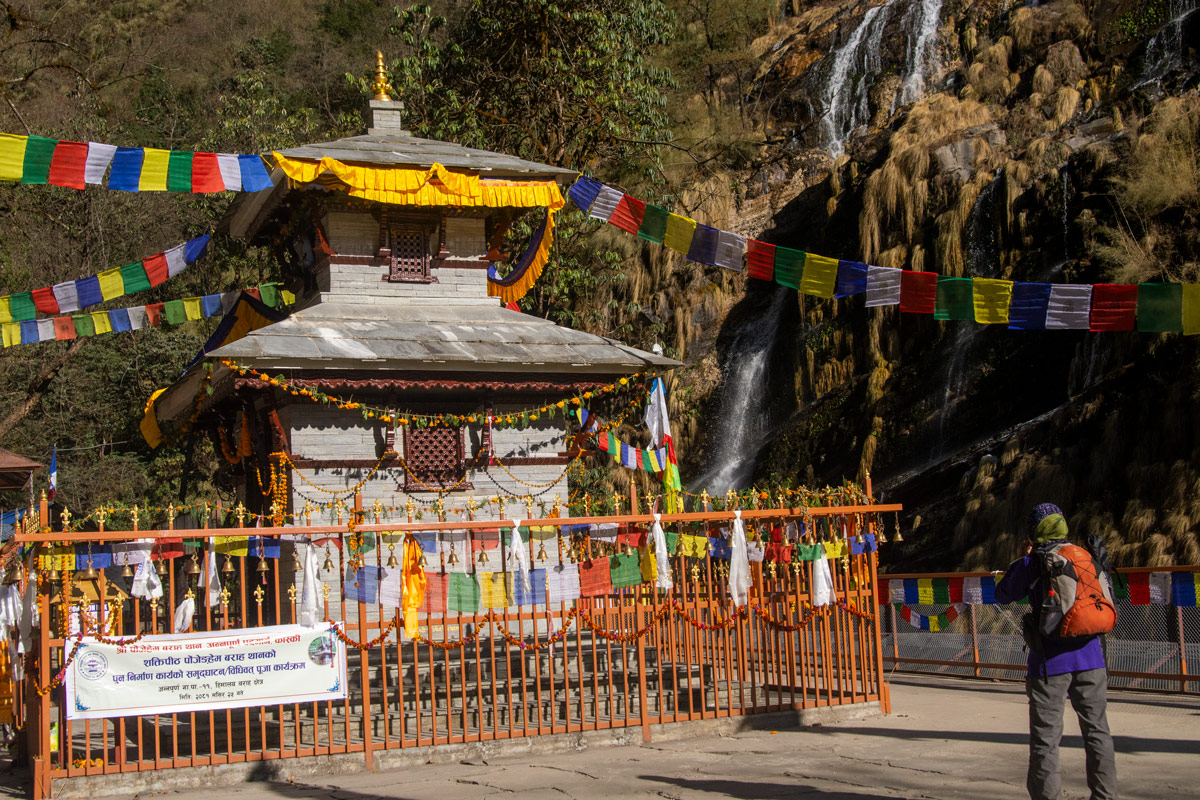 Waterfall near Baraha Temple on the way to Himalaya Waterfall near Baraha Temple on the way to Himalaya
