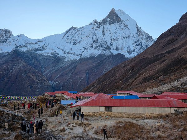 Early morning view of Machapuchare from Annapurna Base Camp