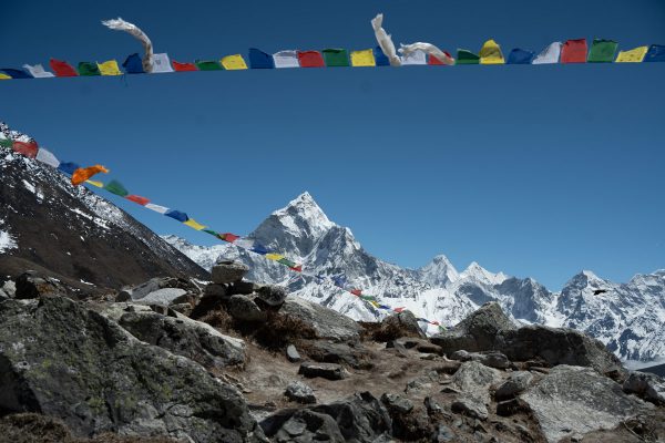 Prayer Flags and Mount Ama Dablam
