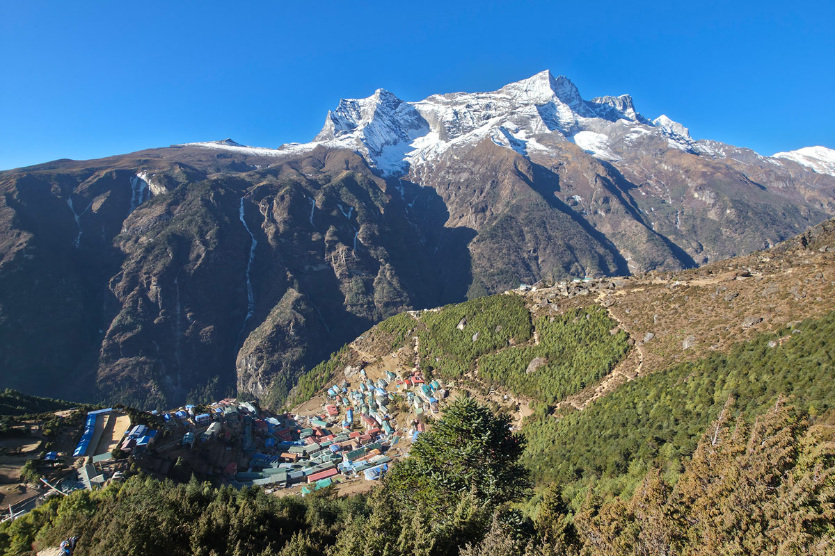 What Altitude Feels Like in the Himalayas 3 Scenic view of Namche Bazaar