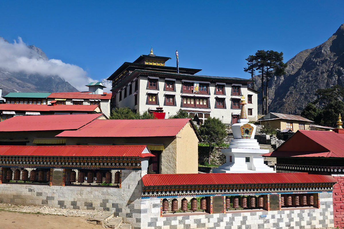 Front view of Tengboche Monastery Front view of Tengboche Monastery
