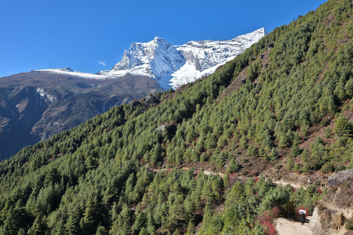 Trail to Namche Bazaar from Tengboche Trail to Namche Bazaar from Tengboche