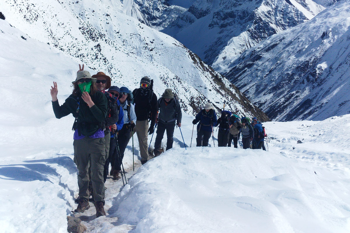Can a First-Timer Trek the Manaslu Circuit? 6 Snowy trail during Manaslu Circuit Trek